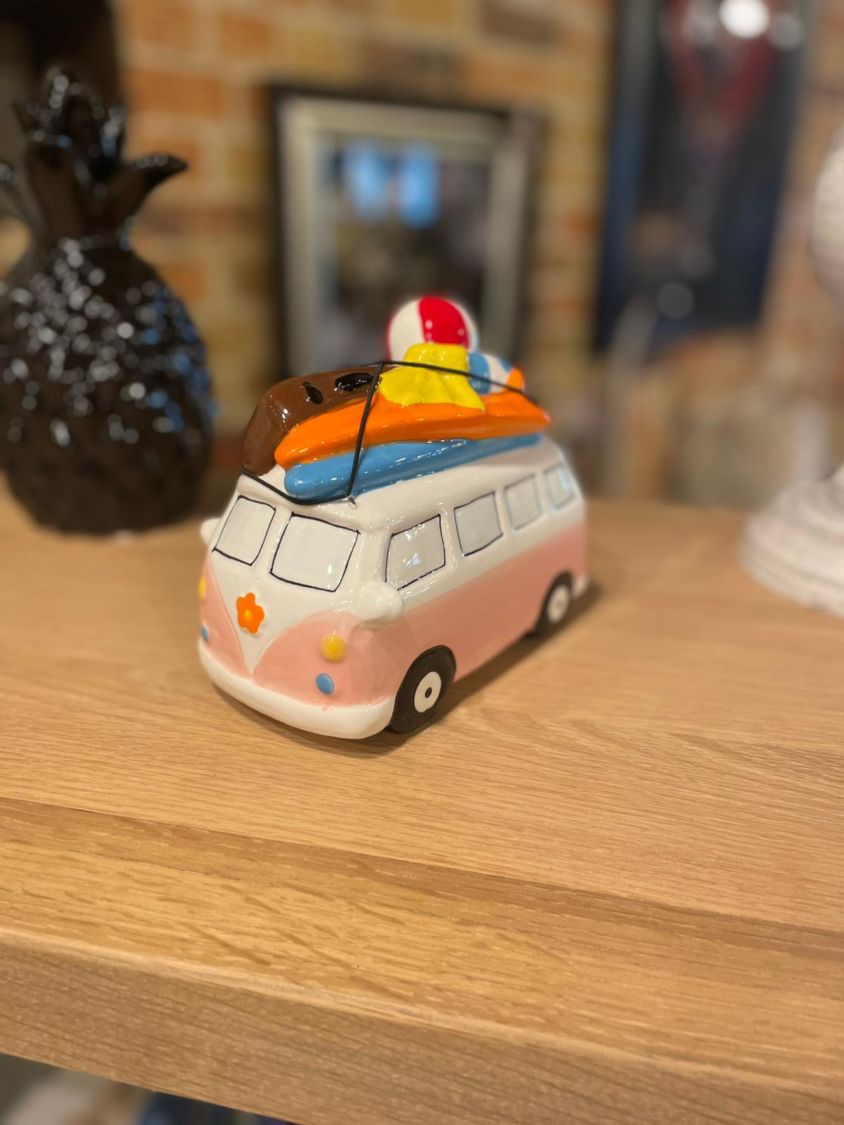 Pink Caravan Money Box