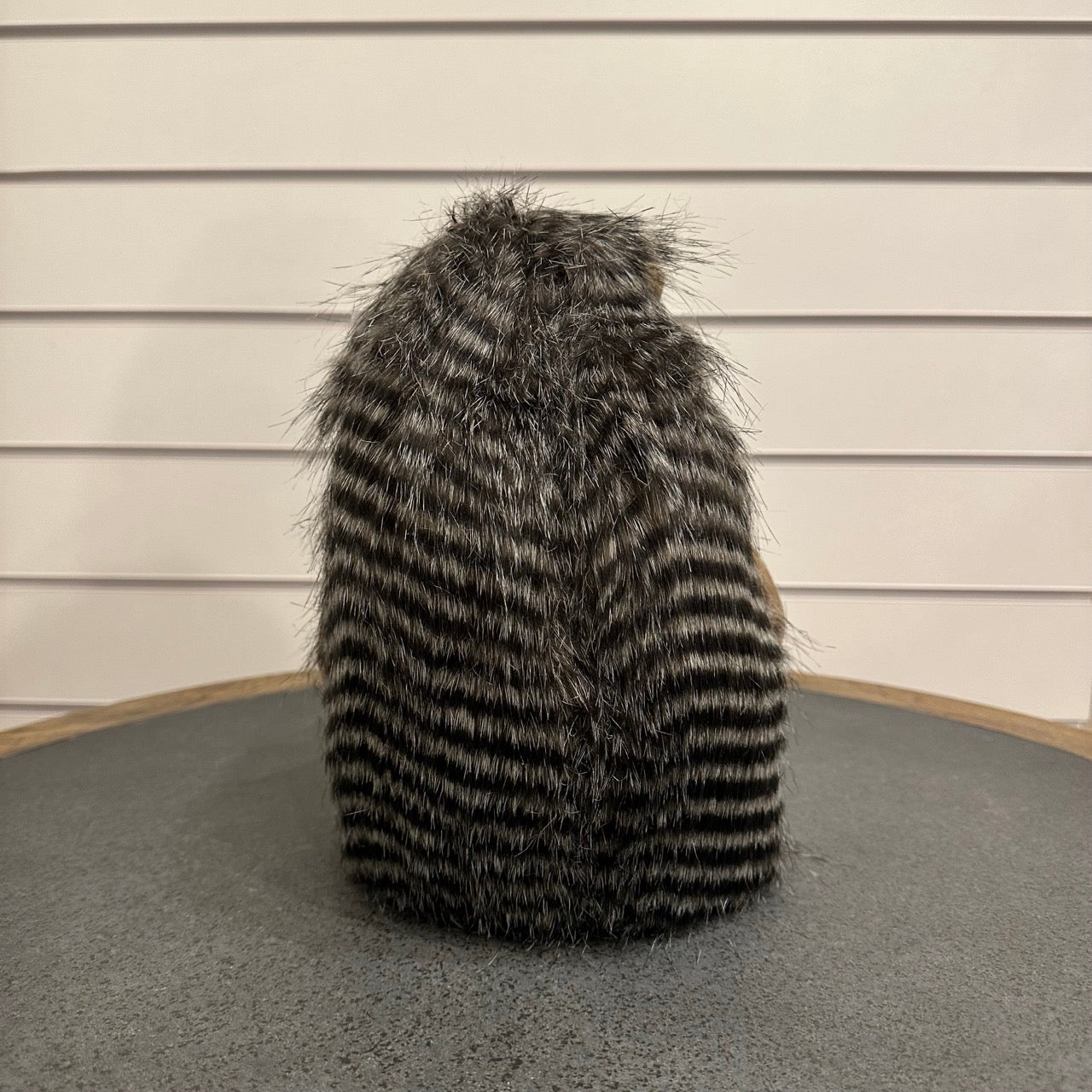 Hedgehog doorstop - brown with grey stripes