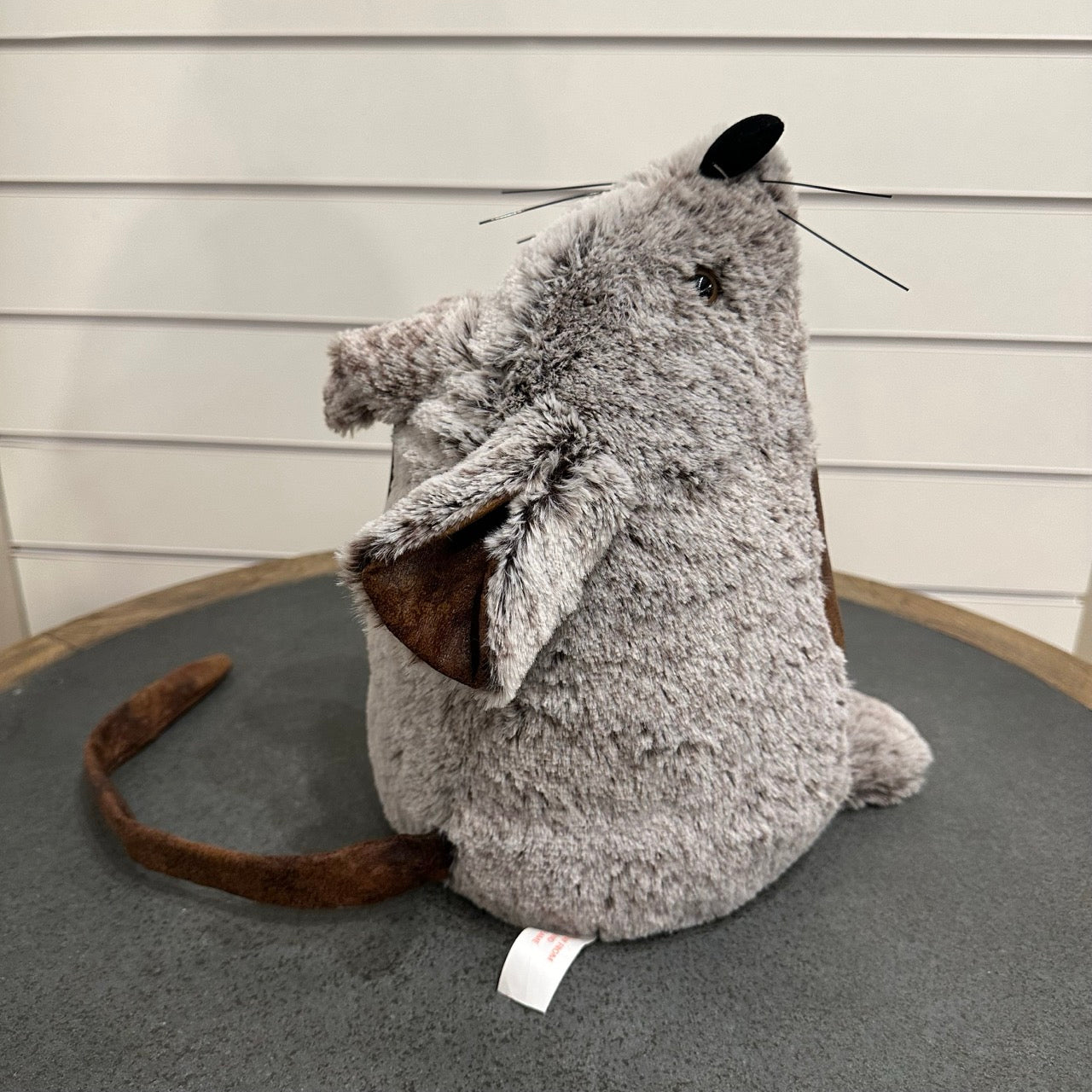 Mouse doorstop - dark brown and grey