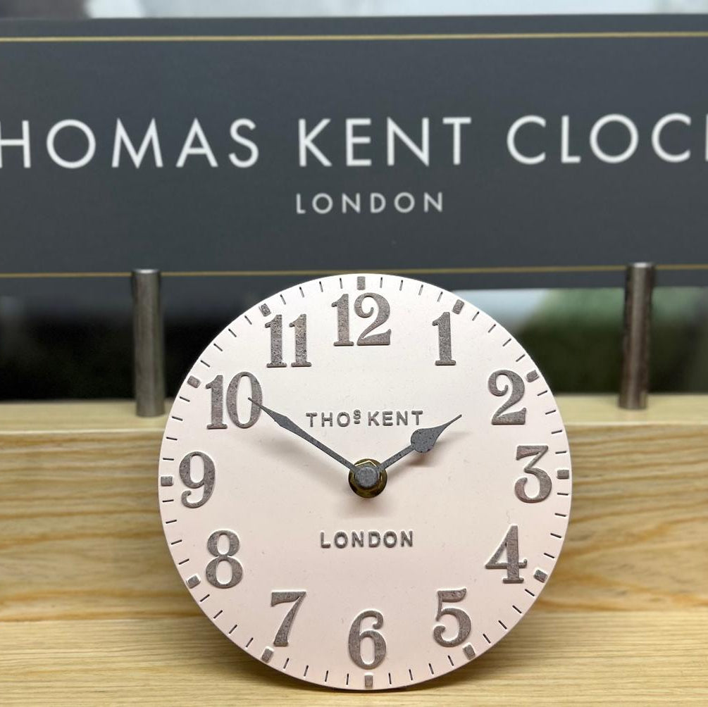 Thomas Kent Freestanding Mantel Clock - Sky Pink