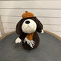Dog doorstop - dark brown and tan