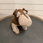 Dog doorstop - leather and wool