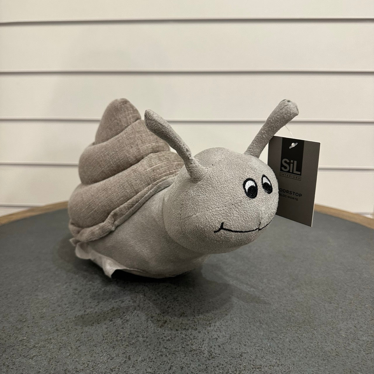 Snail doorstop - grey