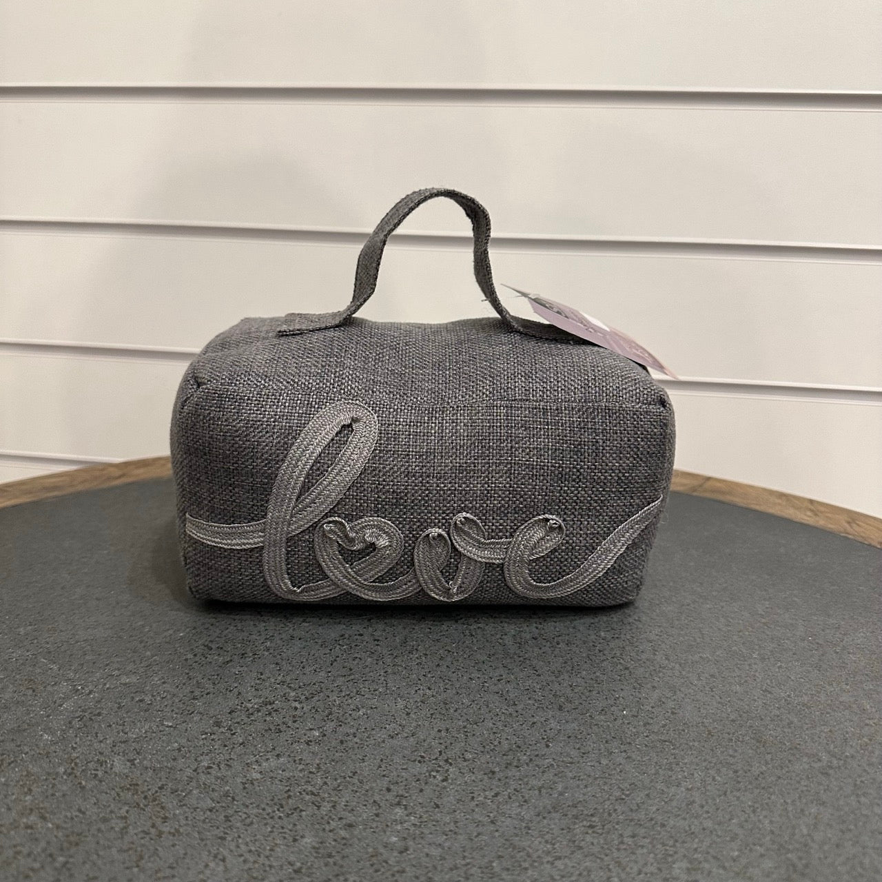 Grey Love doorstop
