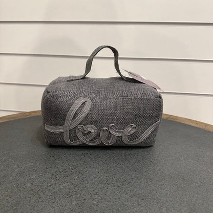 Grey Love doorstop