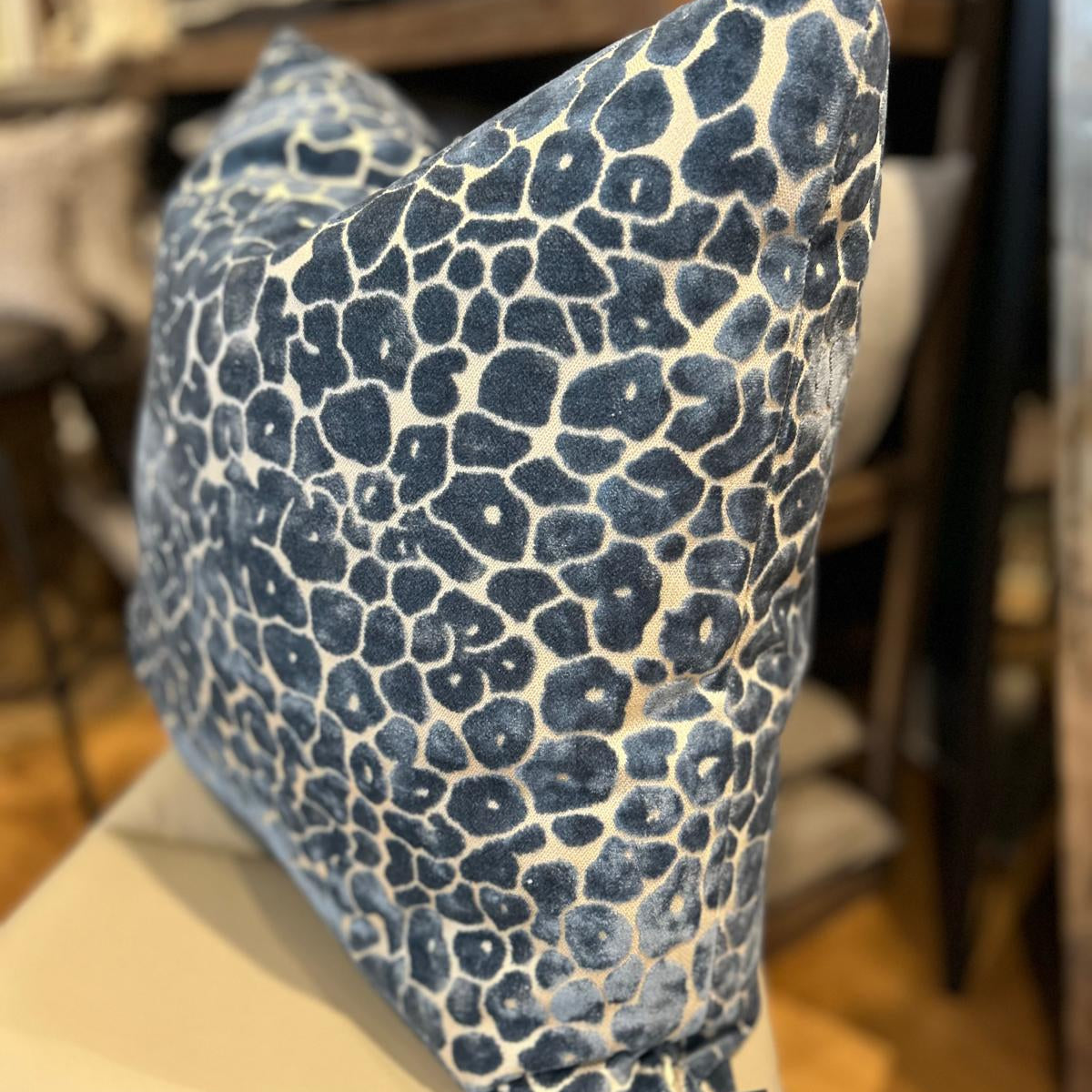 Paul Moneypenny Cushion - Spoton Blue