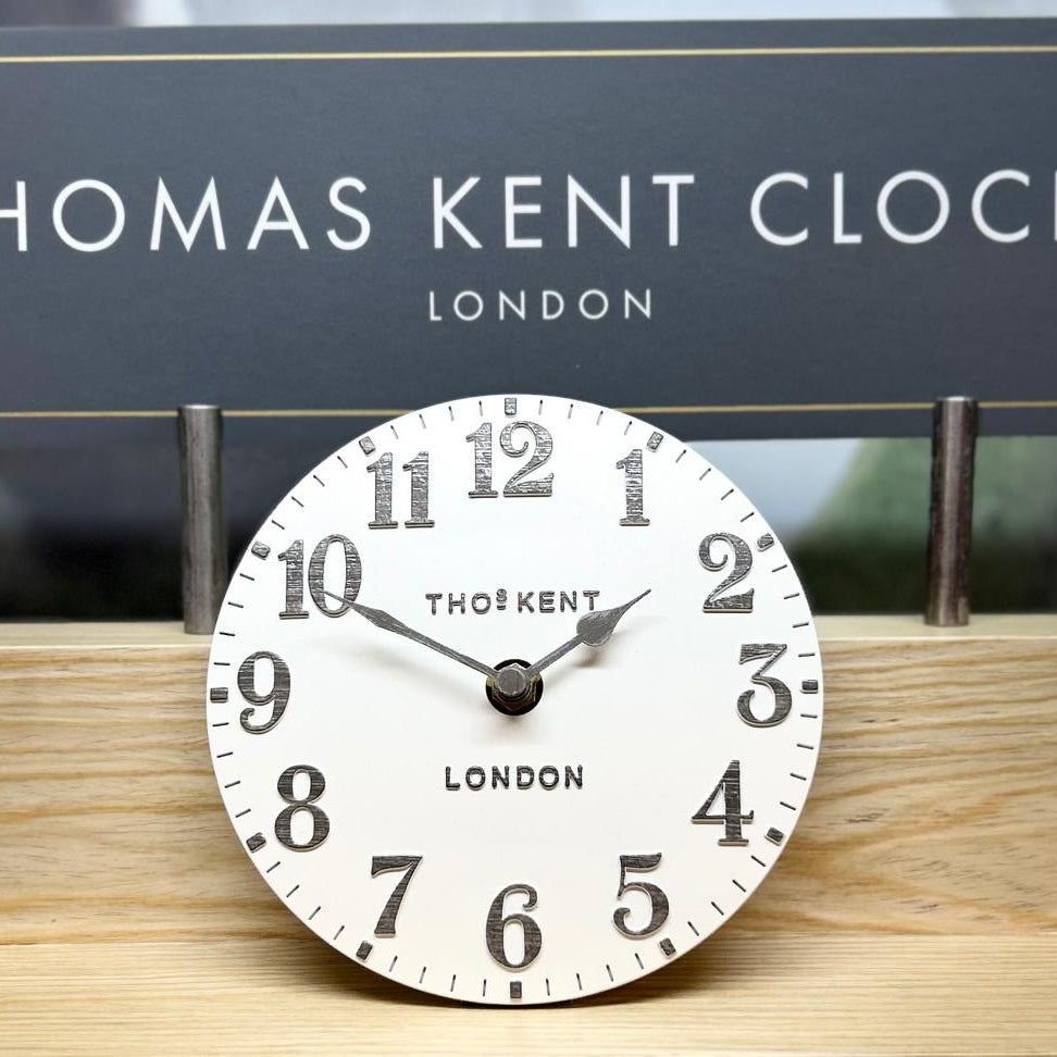 Thomas Kent Freestanding Mantel Clock - Limestone