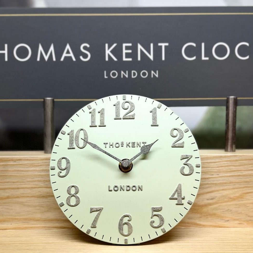Thomas Kent Freestanding Mantel Clock - Pearl Green