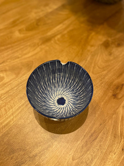 Blue And White Patterned Bowl With Chop Sticks