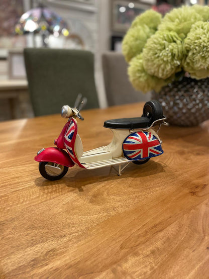 Large Red Union Jack Scooter Bike Ornament