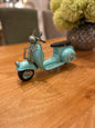 Large Sky Blue Scooter Bike Ornament