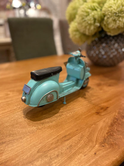 Large Sky Blue Scooter Bike Ornament