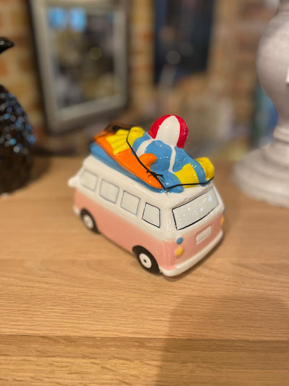 Pink Caravan Money Box
